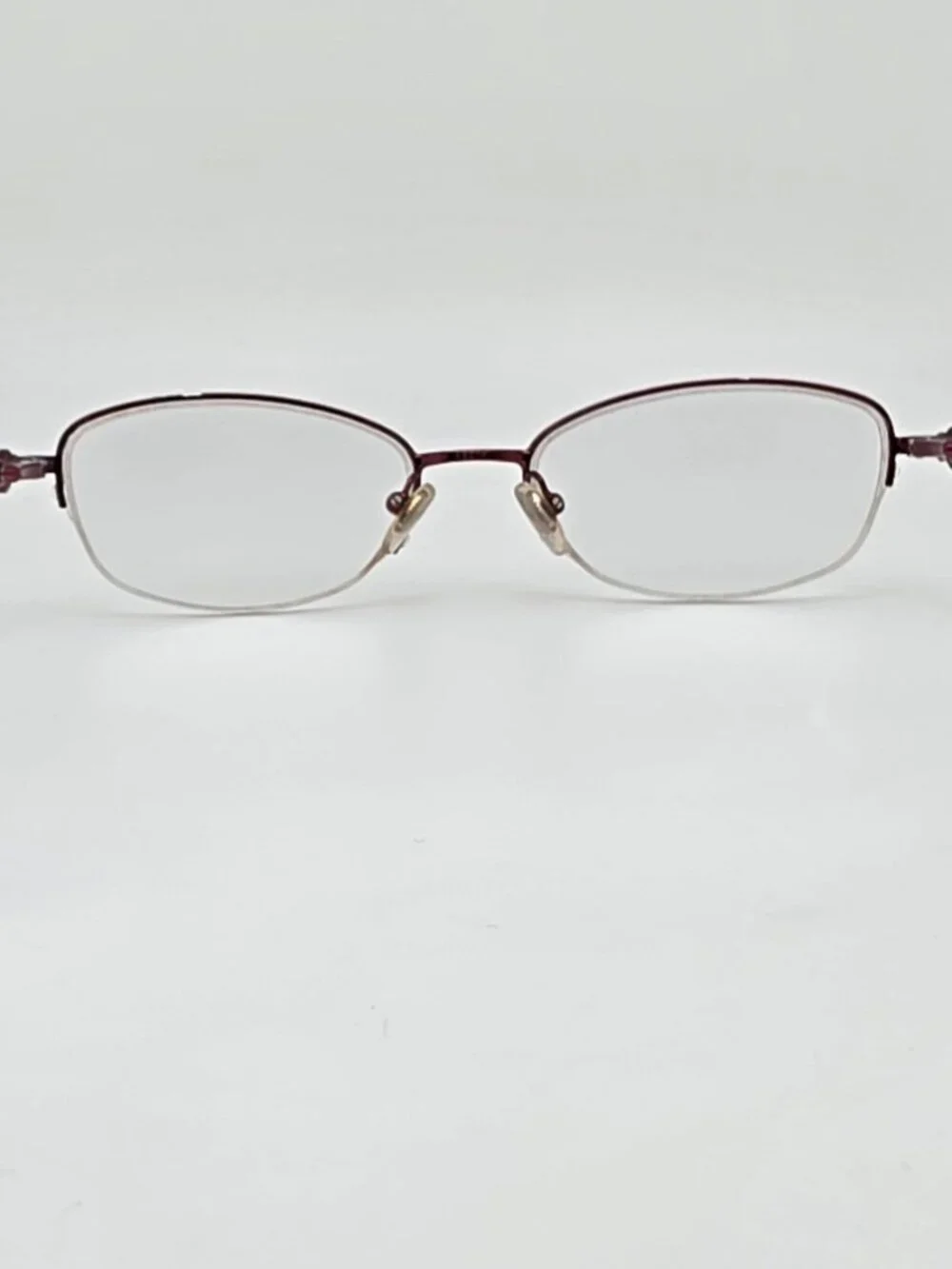 Vogue VO3955-BI Plum Purple Rhinestone Semi Rimless Cat Eye Eyeglasses Frame